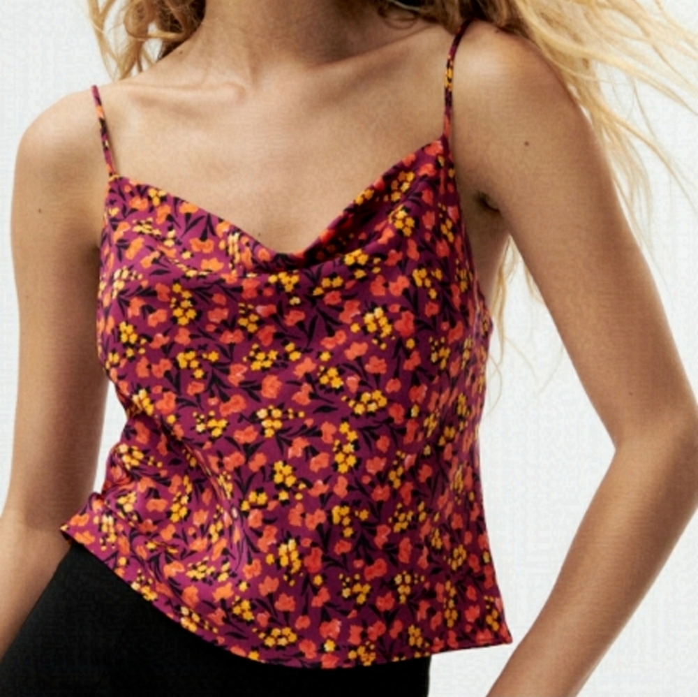 ZARA Floral camisole